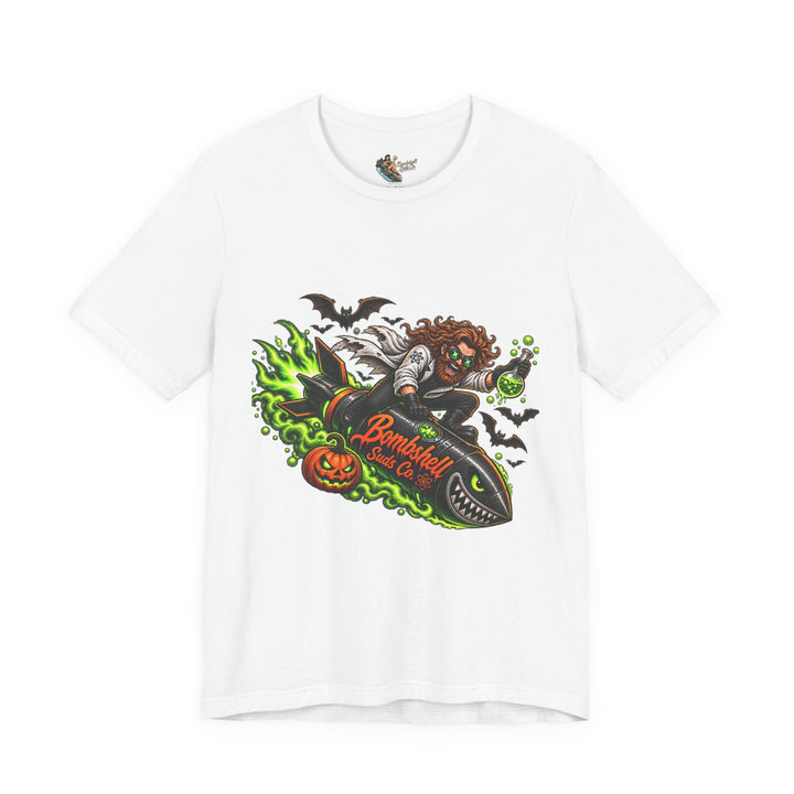 Bombshell Suds Co. Mad Scientist Pumpkin Rider Bella Canvas Tee