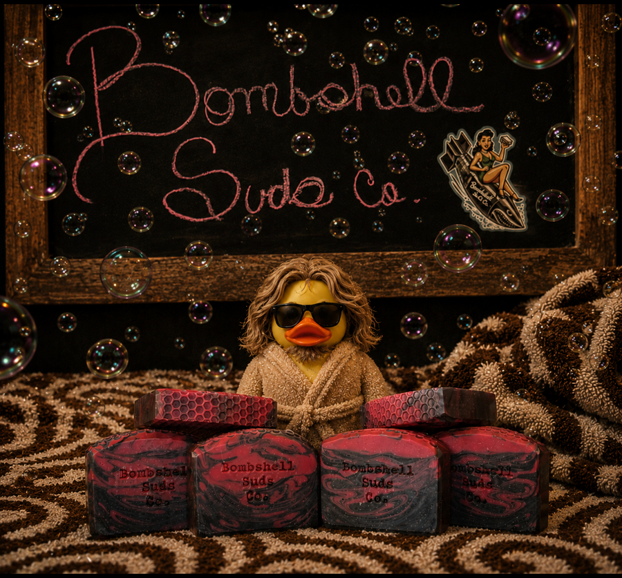 The Dude handmade cold-process soap bar by Bombshell Suds Co