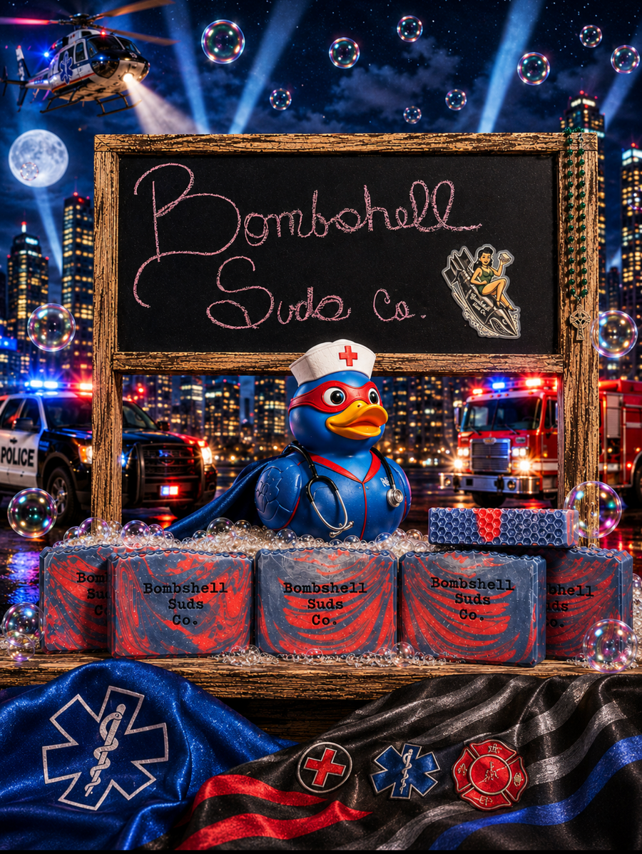 Superhero premium handmade cold-process soap bar by Bombshell Suds Co