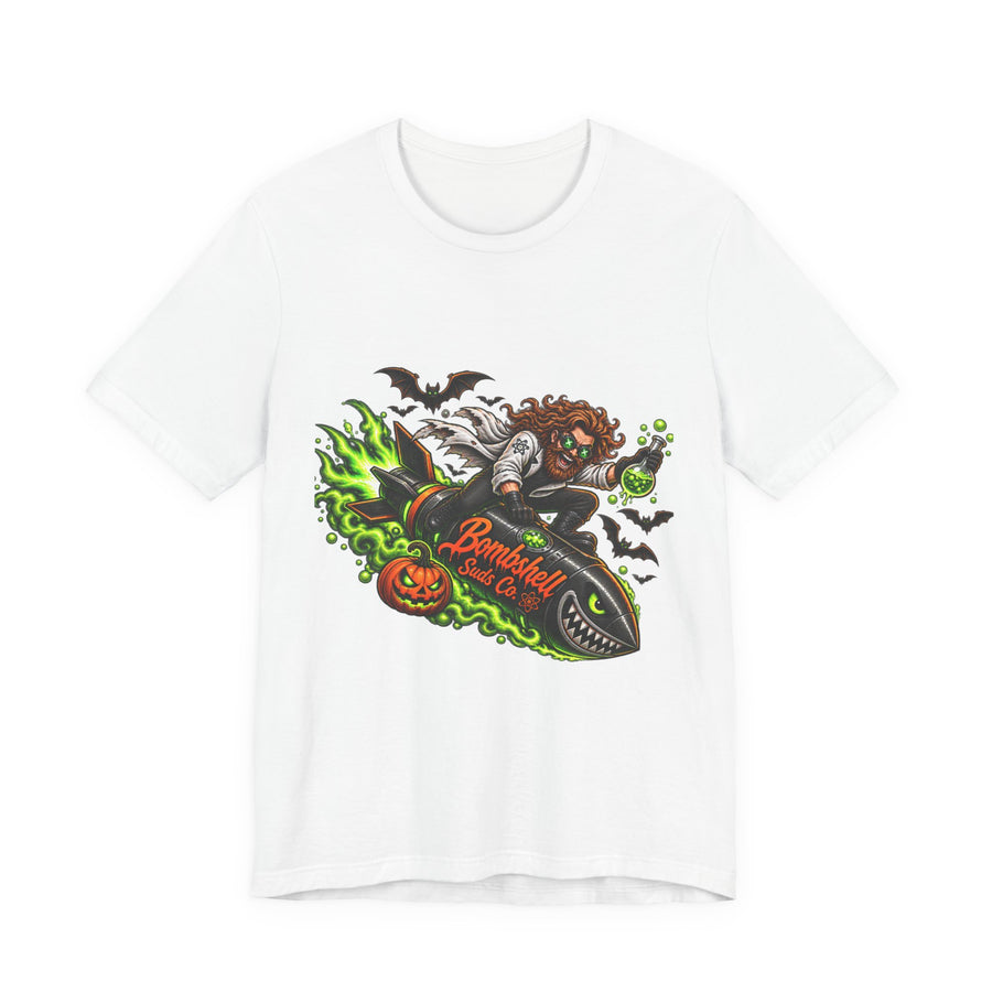 Bombshell Suds Co. Mad Scientist Pumpkin Rider Bella Canvas Tee