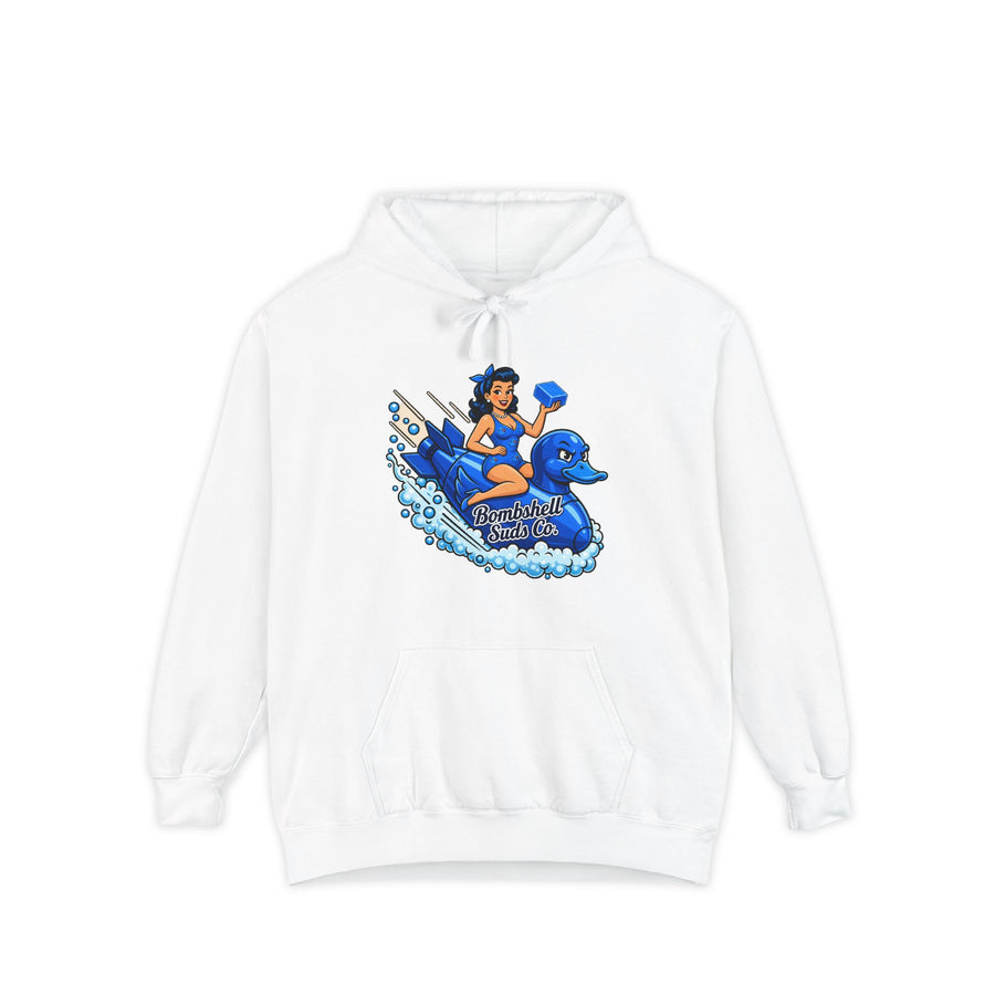 Bombshell Suds Co. Blue Duck Pinup Hoodie