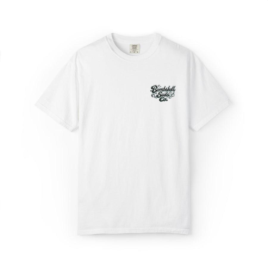 Bombshell Suds Co. Bubble Logo Comfort Colors Pocket Tee