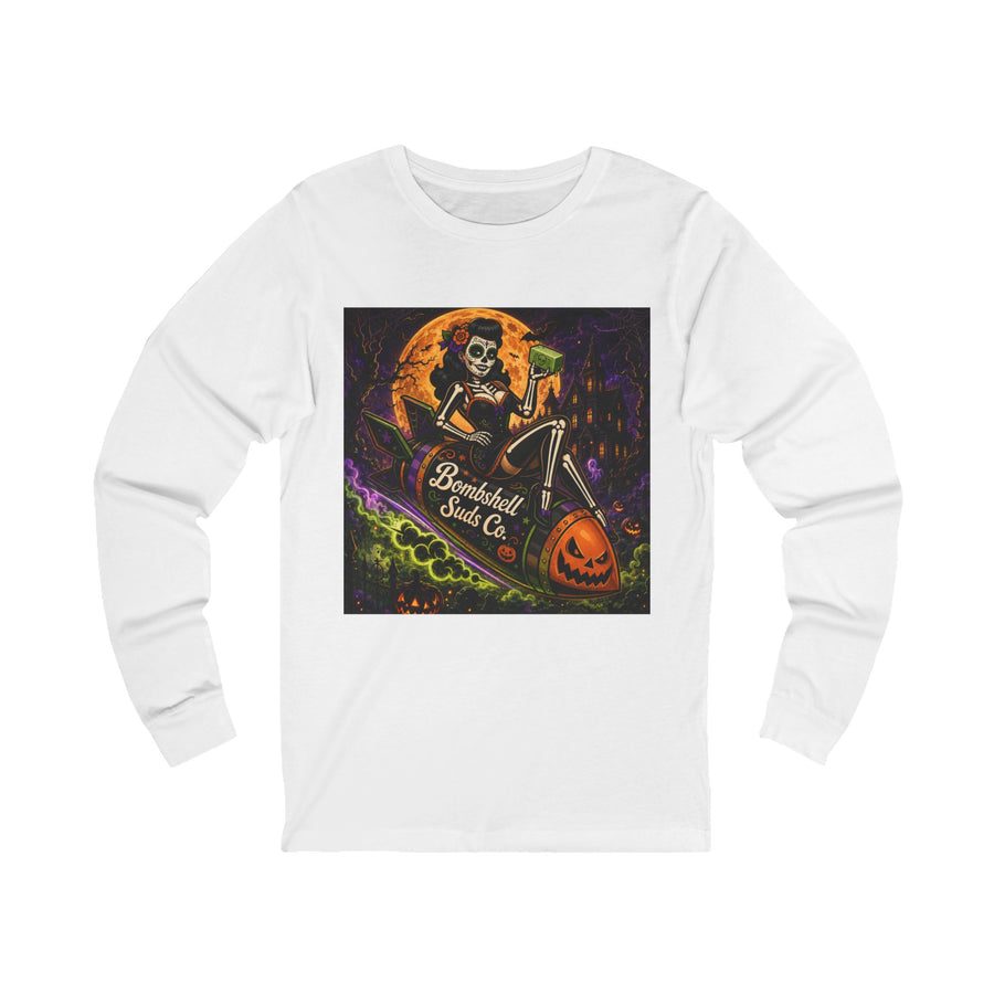 Bombshell Suds Co. Sugar Skull Pinup Bella Canvas Long Sleeve