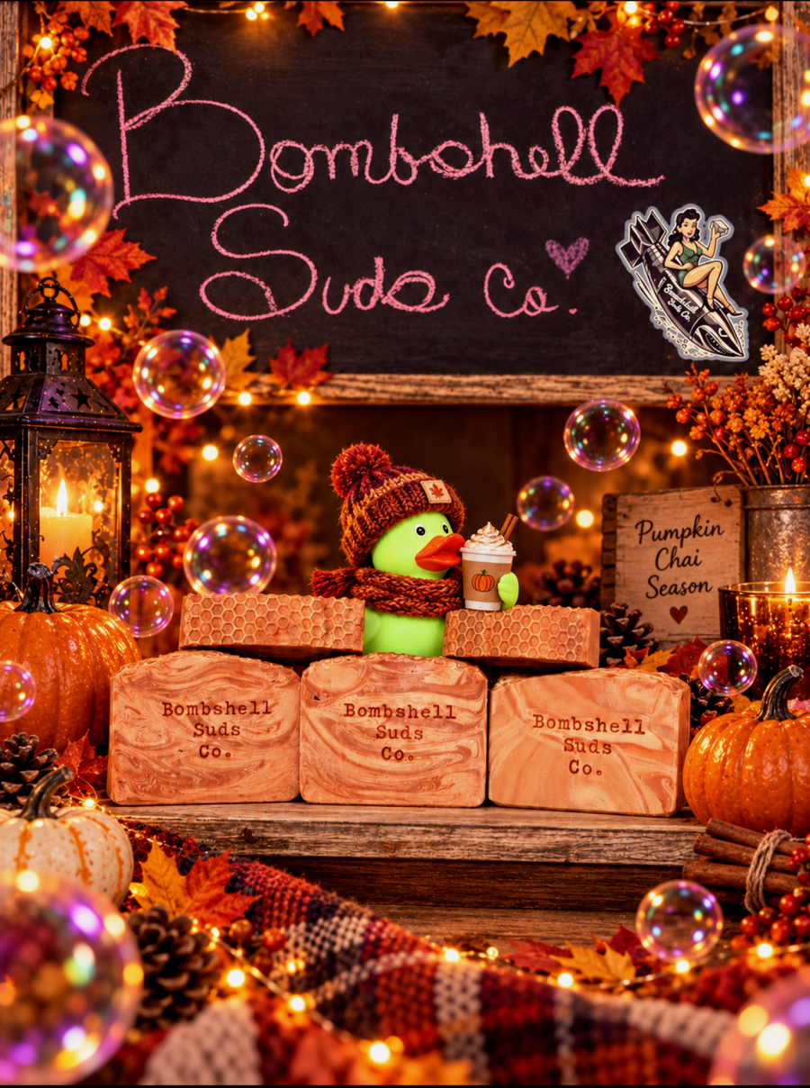 Basic Witch handmade soap bar by Bombshell Suds Co, scented with vanilla pumpkin chai and fall spice