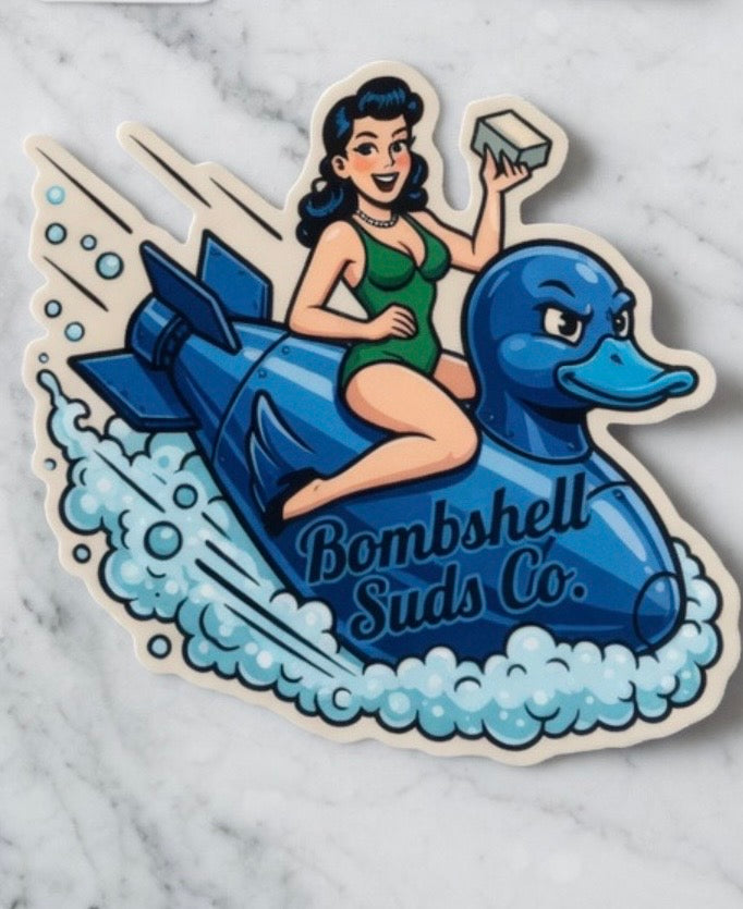 Operation Squeaky Clean Bombshell Suds Co ducky sticker