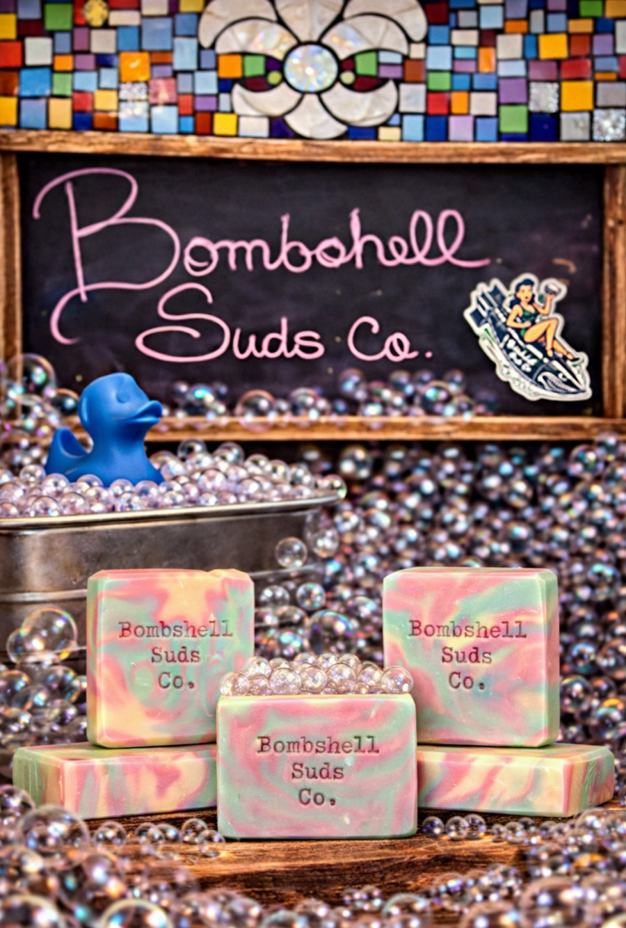 Bombshell Nights premium handmade cold-process soap bar by Bombshell Suds Co