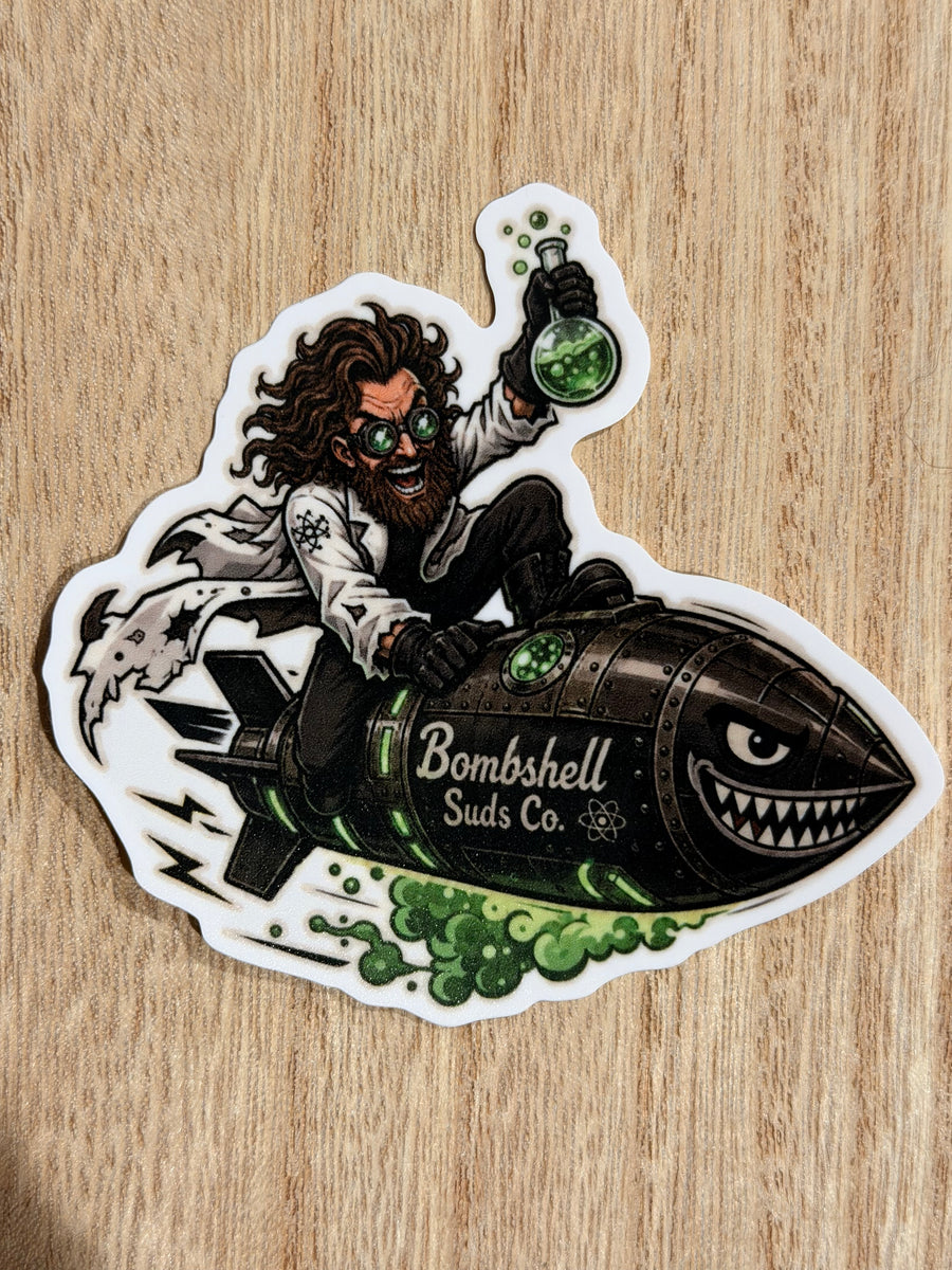 Mad Scientist Bombshell sticker by Bombshell Suds Co