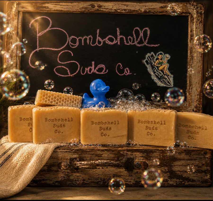 O.G. unscented handmade cold-process soap bar by Bombshell Suds Co