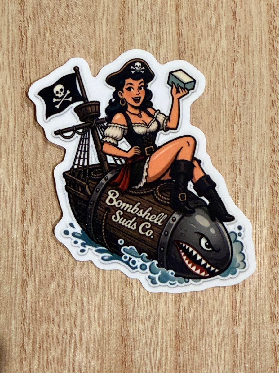 Pirate Lady Bombshell sticker by Bombshell Suds Co