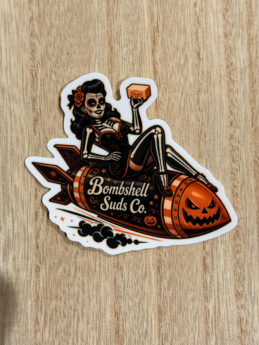 Sugar Skull Bombshell sticker by Bombshell Suds Co